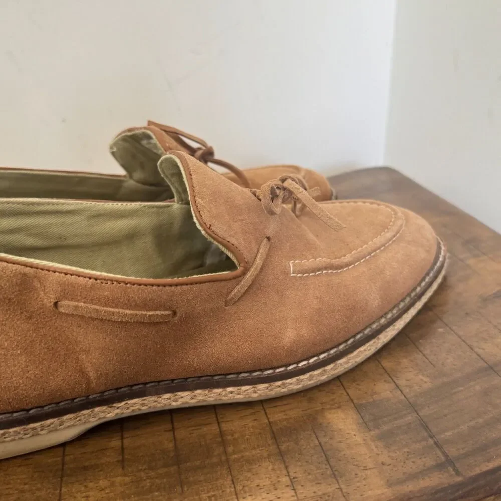 Steve Madden Suede Slip On Loafers Men's Size 8.5 Brown Moc Toe Casual Shoes